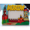 princess style colorful embossed beautiful castle rubber frame photoes